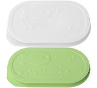 Fackelmann Tapa para Caja de Pescado 2 Piezas Blanco/Verde, 16 x 10.5 x 2 cm