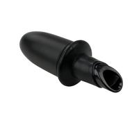 Fackelmann - Tapón vertedor para vino, Negro, Cilíndrico, De plástico, Silicona, 8,5cm
