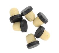 FACKELMANN Tapones de corcho para botellas de vino - Tapones de corcho de vino - Tapones de corcho para botellas - Tapones de corcho 25mm, corcho y plástico - Colores aleatorios. 6uds.