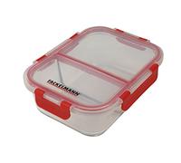 FACKELMANN Tarro con Separador, Transparente y Rojo, ca. 177x160x70 mm 1050 ml