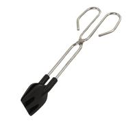 Fackelmann Tenacillas de Cocina con Palas de Nylon, Pinzas Largas de Precisión para Carne, Pescado, Jamón, Barbacoa, Ensalada y para Croquetas, Acero Inoxidable, 25 X 8 X 4 Cm, 1 ud