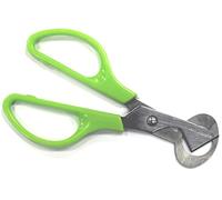 Fackelmann Tijera Huevos Codorniz, Cortador con sistema especial para abrir cáscaras de huevos sin romperlos, Acero Inoxidable, Color Verde, 14,5x6cm, 1 ud.
