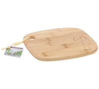 Fackelmann Tropical Tabla de Cortar de bambú con Grabado de tucán, Tabla de Cortar para Desayuno o Pan, Tabla de Madera Resistente a roturas y Cortes (Color marrón), cantidad: 1 Unidad