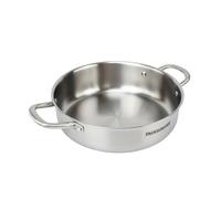 Fackelmann Vita3 Guisera Inoxidable 28 cm, Acero Inoxidable Triply con Triple Fondo Difusor, Sin Antiadherente, Sin PFA, Apta para Inducción, Gas, Vitro y Horno, Sellado Perfecto, Lavavajillas