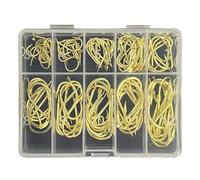 FackLOxc 70/100pcs Acero Carbono Pescado Pescado con Ojos Pescado con Ojos Pescado Círculos Reemplazo Gancho Pesca Metal