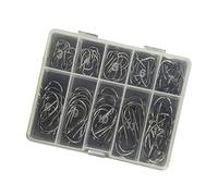 FackLOxc 70/100pcs Acero Carbono Pescado Pescado con Ojos Pescado con Ojos Pescado Círculos Reemplazo Gancho Pesca Metal