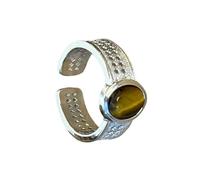 FackLOxc Anillos de citas Piedra vintage Diseño abierto Joyería para los dedos Textura de aleación Presente Joyería para los dedos Textura de aleación Adecuado para uso informal y formal