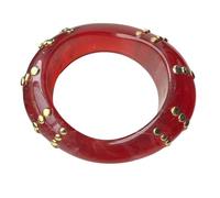 FackLOxc Brazalete de resina moderno, cadena para la muñeca, acento geométrico y tachuelas, pulsera ancha para un aspecto moderno en, elegante brazalete con púas