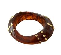 FackLOxc Brazalete de resina moderno, cadena para la muñeca, acento geométrico y tachuelas, pulsera ancha para un aspecto moderno en, elegante brazalete con púas