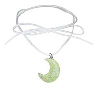 FackLOxc Collar con colgante de luna brillante, gargantilla de moda, cadena de clavícula simple con cordones