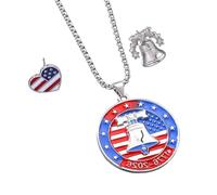 FackLOxc Collar con temática de campanas de liberalización, joyería de aleación portátil para 250 aniversario, colgante de peaje de independencia para uso diario