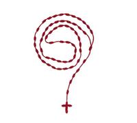 FackLOxc Collar de rosario de nudo cruzado de moda, cuerda de algodón resistente, accesorio de joyería de moda para hombres y mujeres, uso casual, aleación de diamantes de imit