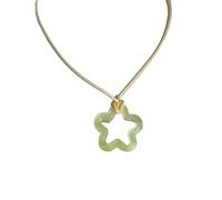 FackLOxc Collar retro trenzado de color con diseño de estrella, cadena para el cuello, cadena para el cuello, accesorios para mujer