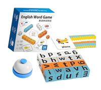 FackLOxc Cubos de Letras de Madera de Colores, Juguete de Aprendizaje de Gran tamaño para la formación de Palabras, Juego Educativo Seguro, muñecos de Aprendizaje para niños pequeños