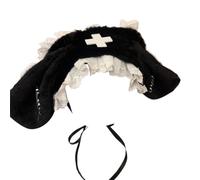 FackLOxc Delicada diadema plisada con forma de encaje para el pelo, tocado de máscaras, fiesta de cosplay para mujeres y adolescentes