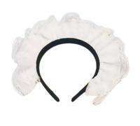FackLOxc Elegantes diademas de encaje plisadas japonesas para el pelo, diadema de anime para reuniones de anime, diademas para cosplay para niña
