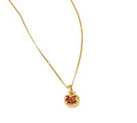 FackLOxc Elegantes pendientes/collar de granada, elegante circonita con temática de frutas, joyería para fiestas, decoración de moda para mujeres, Metal