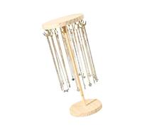 FackLOxc Estante clásico de madera para collares con soporte para exhibición de joyas de construcción robusta, ideal para exposiciones y boutiques, colgador de collares sueltos