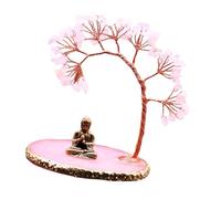 FackLOxc Estatua de y árbol de de curaciones, Decoraciones de meditaciones de Yoga, estatuas de Sentado, árbol de Dinero, meditaciones de Yoga de Escritorio