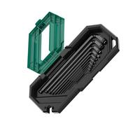 FackLOxc Juego completo de herramientas tipo L de 9 piezas, instrumento de precisión de construcción de acero resistente desgaste para juego de llaves de trabajo mecánico