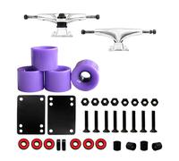 FackLOxc Juego de Ruedas y Ejes para monopatín de 5 Pulgadas, rodamiento con Rueda de 60 mm y rodamientos Profesionales para un Gran Control, Juego de Ejes para longboards