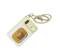 FackLOxc Llavero con forma de microondas con luz LED Juego auditivo Diseño de cierre de langosta para visibilidad Aprendizaje Accesorio de caja de teléfono Llavero con luz LED