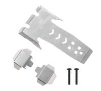 FackLOxc Modelo Control Remoto Chasis Placa Skid Acero Inoxidable para Kits Recolección Juguetes Optich10 para Actualizaciones Autos Control Remoto
