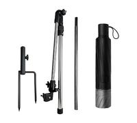 FackLOxc Paraguas de exterior de 135cm de ancho con soporte giratorio y tela para protecciones configuraciones rápidas paraguas impermeable para pesca y lluvia