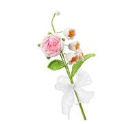 FackLOxc Ramo de Rosas y Lirios para decoración Elegante del hogar, oficinas, Escritorio, arreglo de Lana