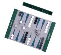 FackLOxc Tablero de Backgammon Plegable y Compacto, tapete de PU, Ideal para Fiestas en la Playa, Tablero de Backgammon Plegable con guía de Reglas