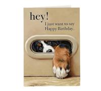 FackLOxc Tarjeta de felicitación de cumpleaños con temática de perro adorable, invitación a fiesta de cachorros de dibujos animados para dueños de mascotas y fanáticos de los animales para perros