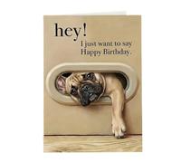 FackLOxc Tarjeta de felicitación de cumpleaños con temática de perro adorable, invitación a fiesta de cachorros de dibujos animados para dueños de mascotas y fanáticos de los animales para perros
