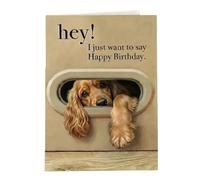 FackLOxc Tarjeta de felicitación de cumpleaños con temática de perro adorable, invitación a fiesta de cachorros de dibujos animados para dueños de mascotas y fanáticos de los animales para perros