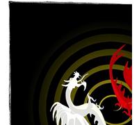 FackLOxc Tarots Manteles Altares Tela Dragón/Lobo Astrología Divinaciones Tapiz Tela Decoración Pared Dragón/Patrón Lobo Card