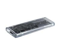 FackLOxc USB3.0 NVME/Case Disco Duro Opcional Clear Shell PC Tamaño Pequeño para Fácil Inspección Hardware Y Enfriamiento Eficiente