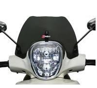 Faco Cúpula 28550 parabrisas bajo ahumado oscuro para Piaggio Beverly 125, 300, 350 2010/2019