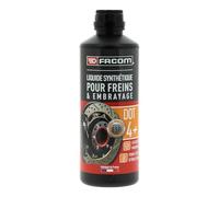 FACOM 006202 Dot 4+ - Líquido de frenos SAE J1704 e ISO 4925 - Baja viscosidad y alto rendimiento - 500 ML