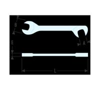 Facom 34. 1/2 - LLAVE FIJA MICROMECANICA 1/2