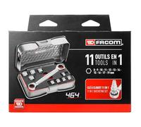 Facom 464.J1 - Cofre de apriete plano, 11 en 1