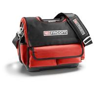 FACOM Bolsa Portaherramientas 34L, Tejido Resistente e Impermeable, Asa de Aluminio, Bandolera con Hombrera, Cierre Flexible, Acceso Vertical y Numerosos Bolsillos, BS.T14PB