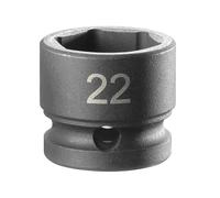 Facom Casquete de Impacto Corto 6 Puntos, 1/2 Pulgada, 22mm