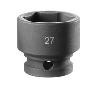 Facom Casquete de Impacto Corto 6 Puntos, 1/2 Pulgada, 27mm