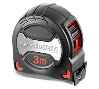 FACOM Cinta Métrica Grip Series 3m, Revestimiento Blando Resistente a Golpes, Cinta de Tereftalato de Polietileno, Gancho de Acero Inoxidable, Durabilidad Incrementada, 897A.319PB