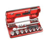 Facom Dbox Surtido de Llave 3/8 ", 12-Kant, Métrico 18 Piezas, JL.DBOX112