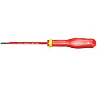 FACOM Destornillador Aislado Plano 3x100mm 1000V PROTWIST, Tratamiento Térmico, Mango Soft Grip, Tratamiento Tri-Coating, Marcado Láser, Ergonomía Optimizada, AT3X100VE