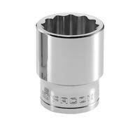 Facom Enchufe 1/2 Pulgada Drive 22mm Bi-Hexágono Cromo Longitud Estándar FCMS22