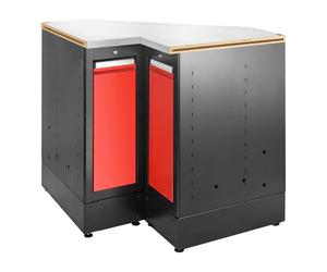 Facom JLS3 - Armario de esquina (placa de acero inoxidable), color rojo