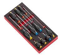 FACOM Juego de 10 Destornilladores PROTWIST en Módulo de Espuma, Compatible con Sistema de Almacenamiento Modular FACOM, Adaptado a Carros CHRONO y JET, MODM.AT5