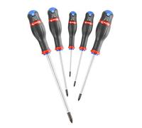 FACOM - Juego de 5 destornilladores PROTWIST® para tornillos POZIDRIV® Phillips, cuchillas redondas - ATD.J5