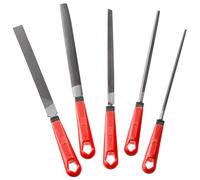 FACOM Juego de 5 Limas Entrefinas 200mm, Incluye Lima Plana, Media Caña, Cuadrada, Redonda y Triangular, Mangos Ergonómicos Resistentes a Disolventes, NFE 75-001, NFE 75-002, LIM200EM.J5